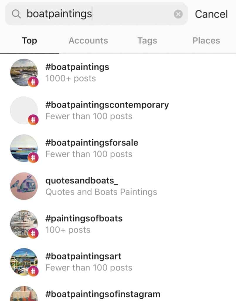 When To Use Art Hashtags on Instagram, you will be surprised 11 boatpaintings suggest- popular art hashtags on Instagram