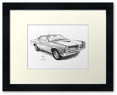 15 Ways to Making Money With Digital Art & Digital Products - 15 Example of my Pontiac Goat Digital Print in a sample frame