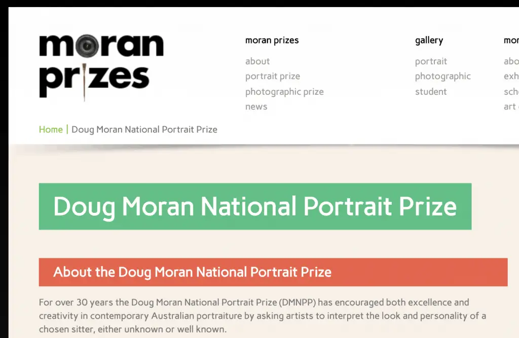 Art Prizes for Emerging Artists That You Can Actually Win! 3 Doug Moran National Portrait Prize