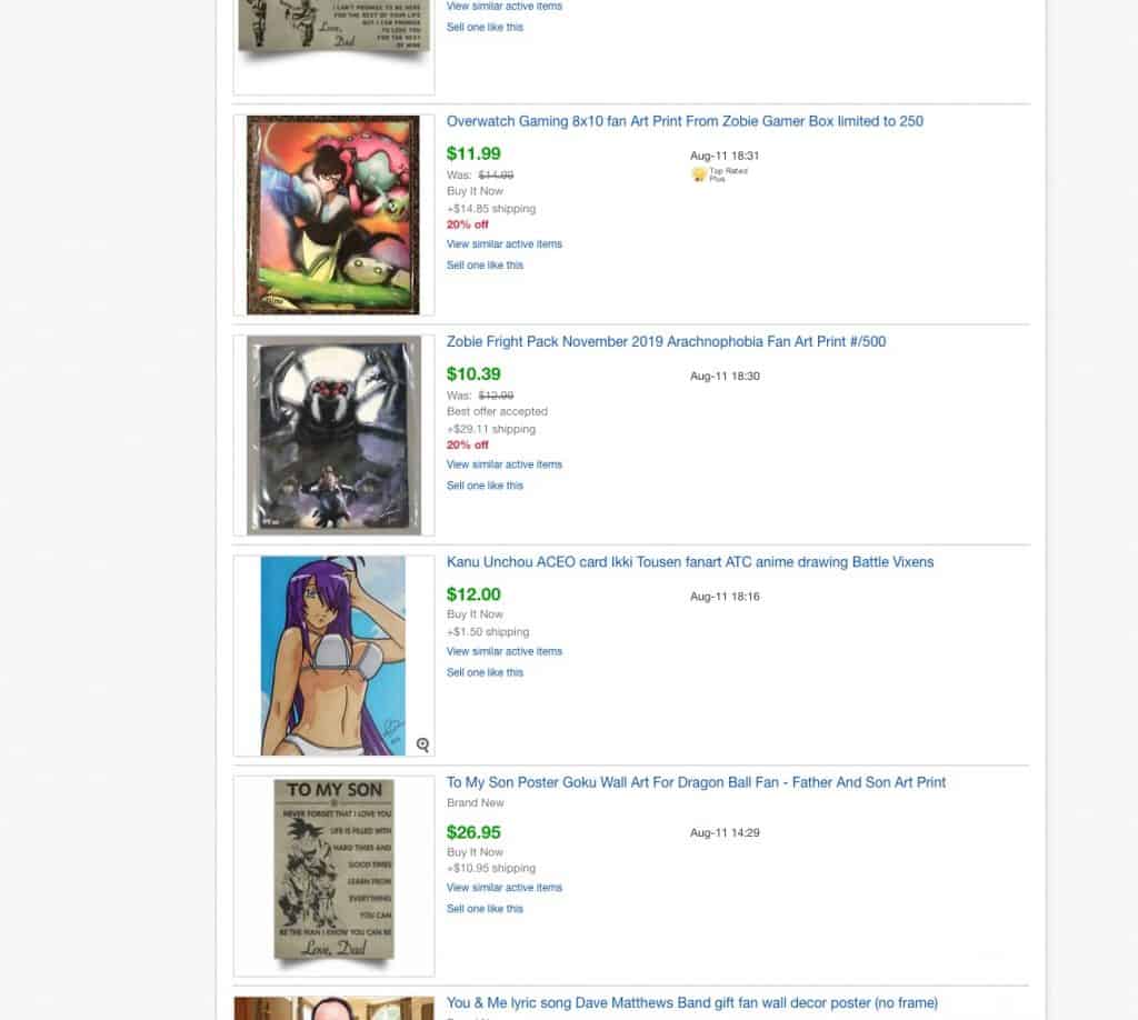 Fan Art Ideas - With Over 60 Examples You'll Love (inc FanArt Prompts) 49 fan art in Art - eBay Sold items