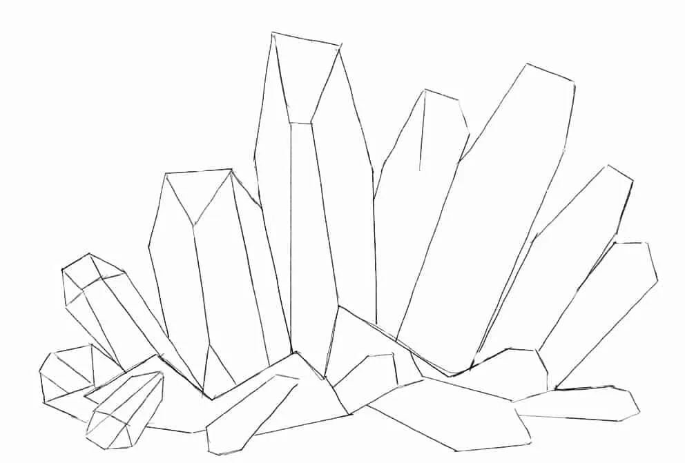 How to draw Crystals really easy in 7 steps 13 More details