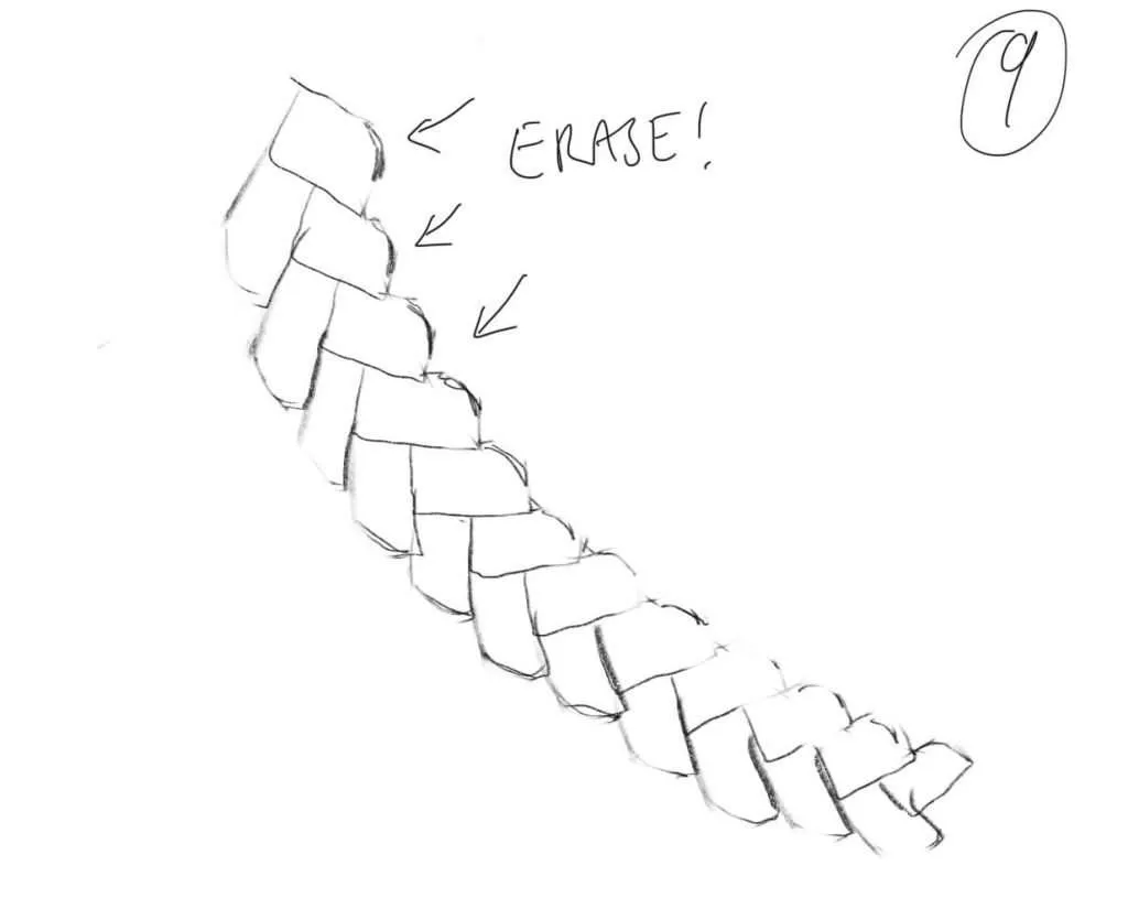 Learn how to draw braids on a girl step by step with pictures 23 How to Braid Hair 9 1024x815 2