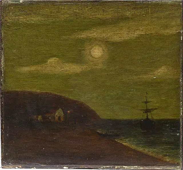 What is Tonalism in art - a simple explanation with examples 5 640px Albert Pinkham Ryder Seascape 1956.158 Dallas Museum of Art