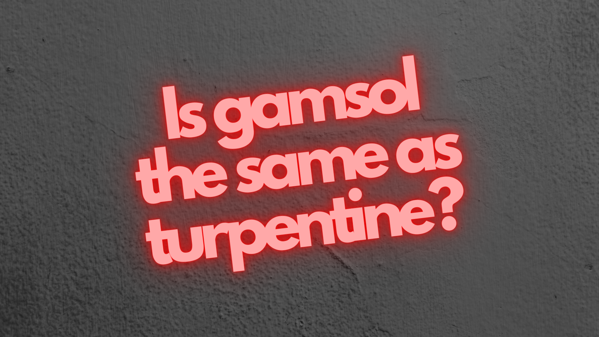 Is Gamsol The Same As Turpentine? The Truth About These Popular Art Solvents 1 is gamsol the same as turpentine