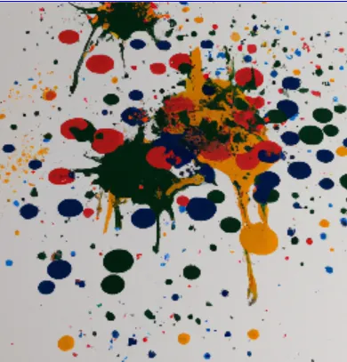 150 Easy Acrylic Painting Ideas for Beginners 19 Paint Splatter - Splatter different colors on a white canvas for an abstract look.