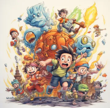 Copic Drawing Ideas: 120 Cool Things To Draw with Markers 43 Summary: Blend characters from various beloved Saturday morning cartoons into one lively scene.