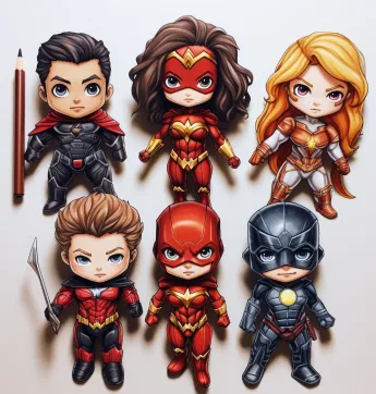 Copic Drawing Ideas: 120 Cool Things To Draw with Markers 47 Summary: Transform well-known superheroes or cartoon characters into chibi (miniature) forms.