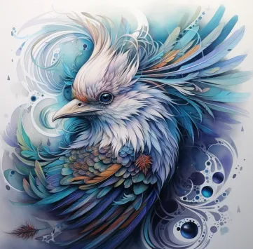 Copic Drawing Ideas: 120 Cool Things To Draw with Markers 55 Summary: Birds turning into feathers, drifting away.