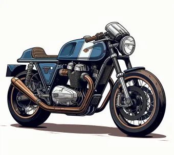 Copic Drawing Ideas: 120 Cool Things To Draw with Markers 17 Summary: A customized cafe racer, known for their minimalist and retro look.